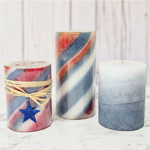 Pier 1 Imports Decorative Americana Candles Fresh Berry Vanilla & Seaside Ocean